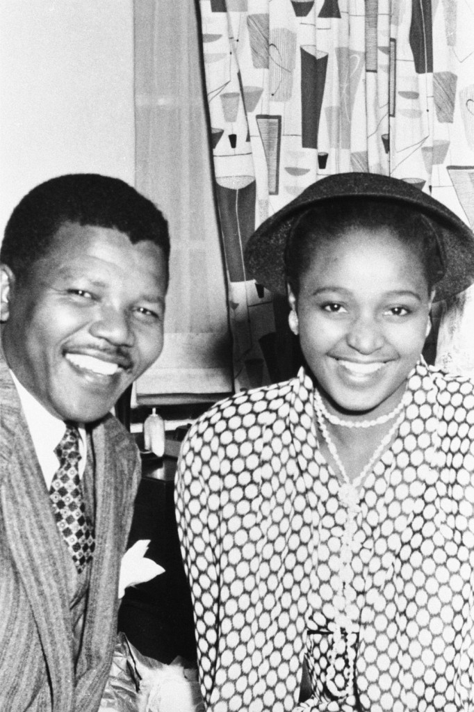 Mandela and his second wife, Winnie Madikizela, on their wedding day, in Pondoland, South Africa, June, 1958. Photograph: API/Gamma-Rapho/Getty.