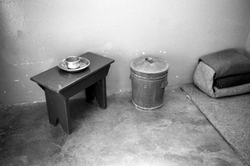 Mandela’s former cell, in Section B in the political prisoners’ area on Robben Island, off Cape Town. Photograph by Matt Shonfeld/Redux.