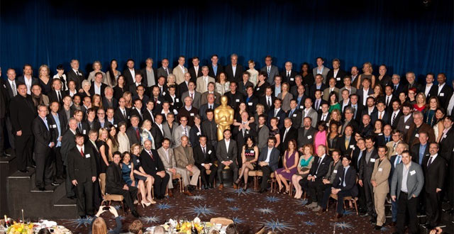 Academy Awards nominations luncheon honoring 2012’s nominees. Photo courtesy of Academy of Motion Picture Arts and Sciences; Infographic by Lee and Low Books