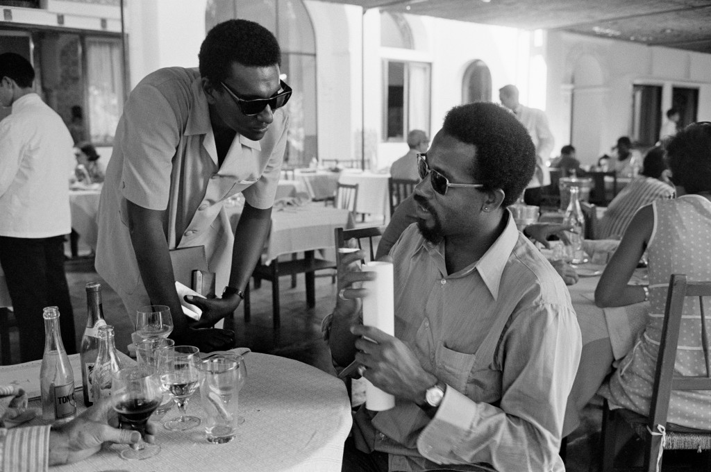 Stokely Carmichael (civil rights activist and Panthers' "Honorary Prime Minister") and Eldridge Cleaver at Hotel St. George. July 23, 1969Photo by: Guy Le Querrec / Magnum