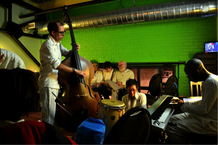 Musicians improvising along with a reading of Zong! on November 29, 2013.