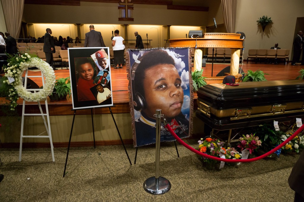 Pictures of Michael Brown at his funeral.