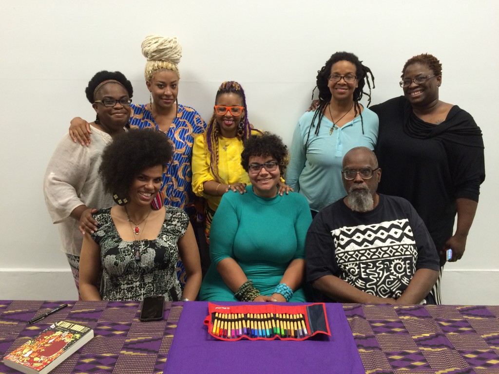 Front row: Octavia’s Brood co-editors Walidah Imarisha and Adrienne Maree Brown, with contributor Kalamu ya Salaam. Back row: New Orleans Wildseeds Collective, organizers of the Black Futures Fest.