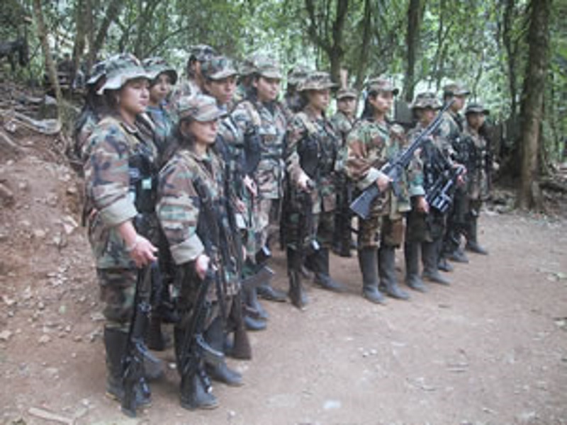 FARC guerrillas during the Caguan peace process March 22, 2006. Photo by DEA Public Affairs. Public domain
