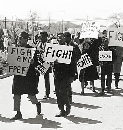 Protest march in Rochester during the 1960s (Photo: Kodak Historical Collection/Department of Rare Books, Special Collections, and Preservation)
