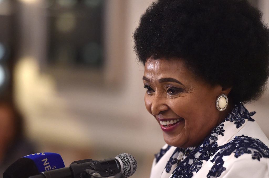 Winnie Madikizela-Mandela at her 80th birthday celebrations held at Mount Nelson Hotel in Cape Town. Image via Government of South Africa Flickr.