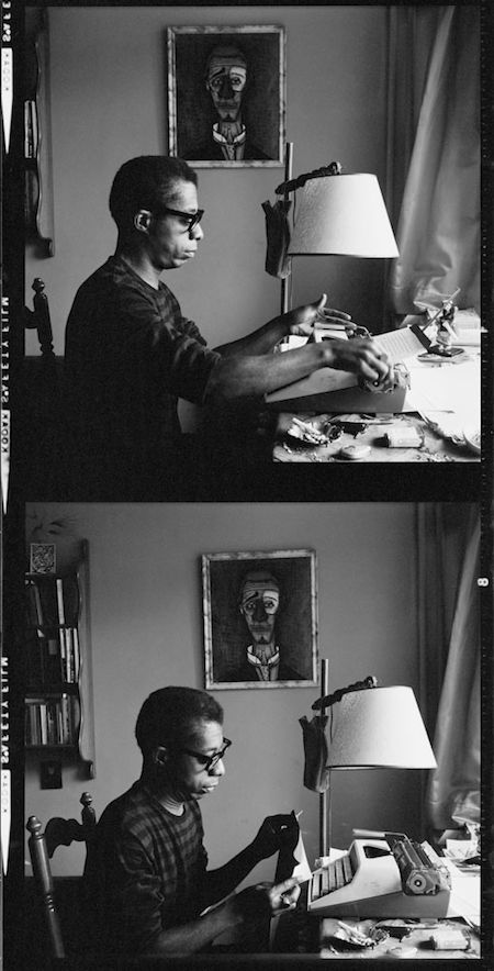 James Baldwin writing