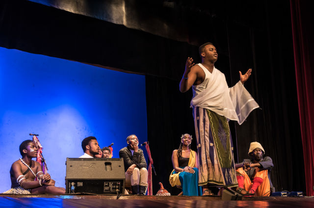 A scene from a performance organized by Jalada—a pan-African writers' collective—in Nairobi, Kenya. (Photo: Jerry Riley/Pacific Standard)